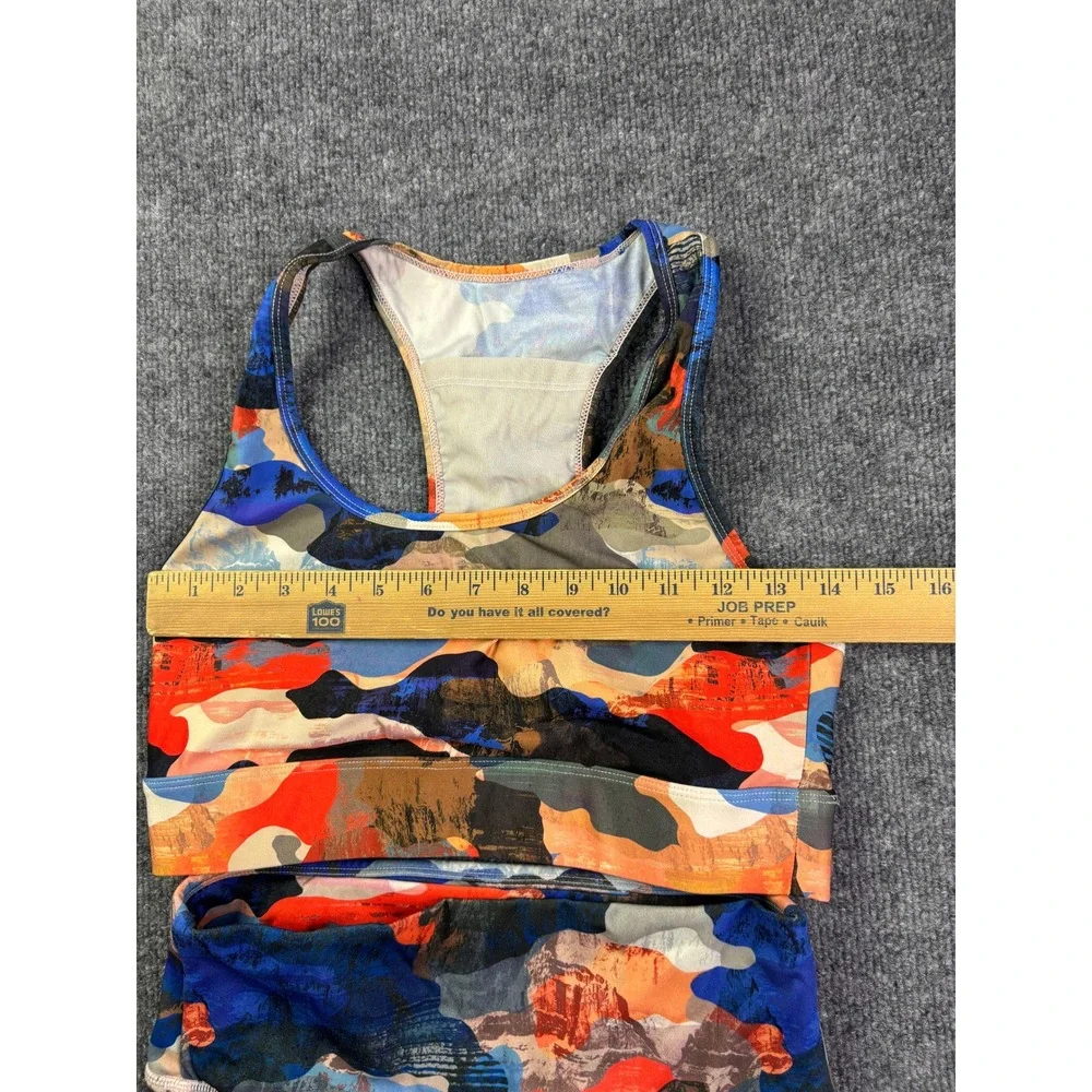 Fabletics 2 Piece Activewear Set Womens Small Multi Color‎ Abstract Camo Print